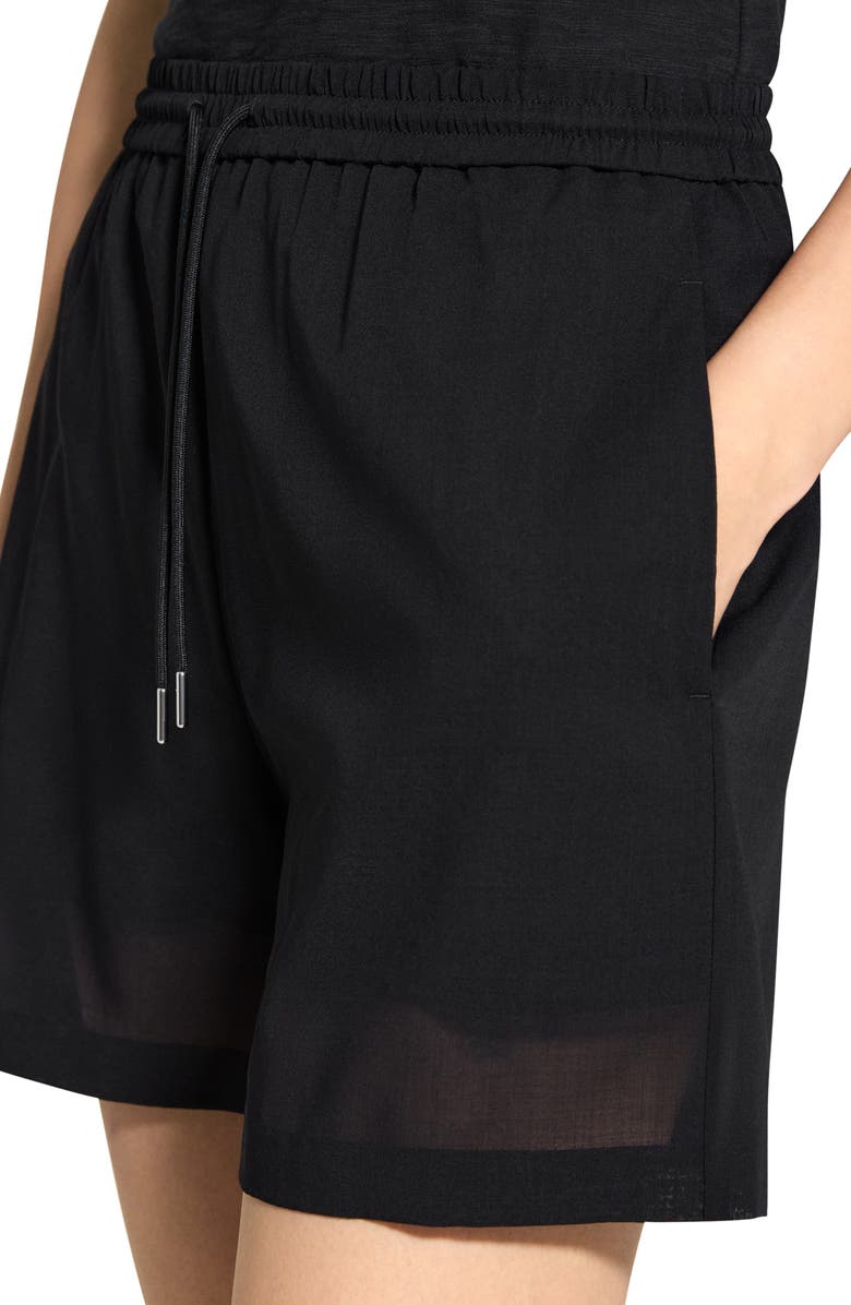 Theory Wool Blend Drawsting Shorts, Alternate, color, 