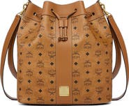 MCM Large Dessau Drawstring Bag in Visetos