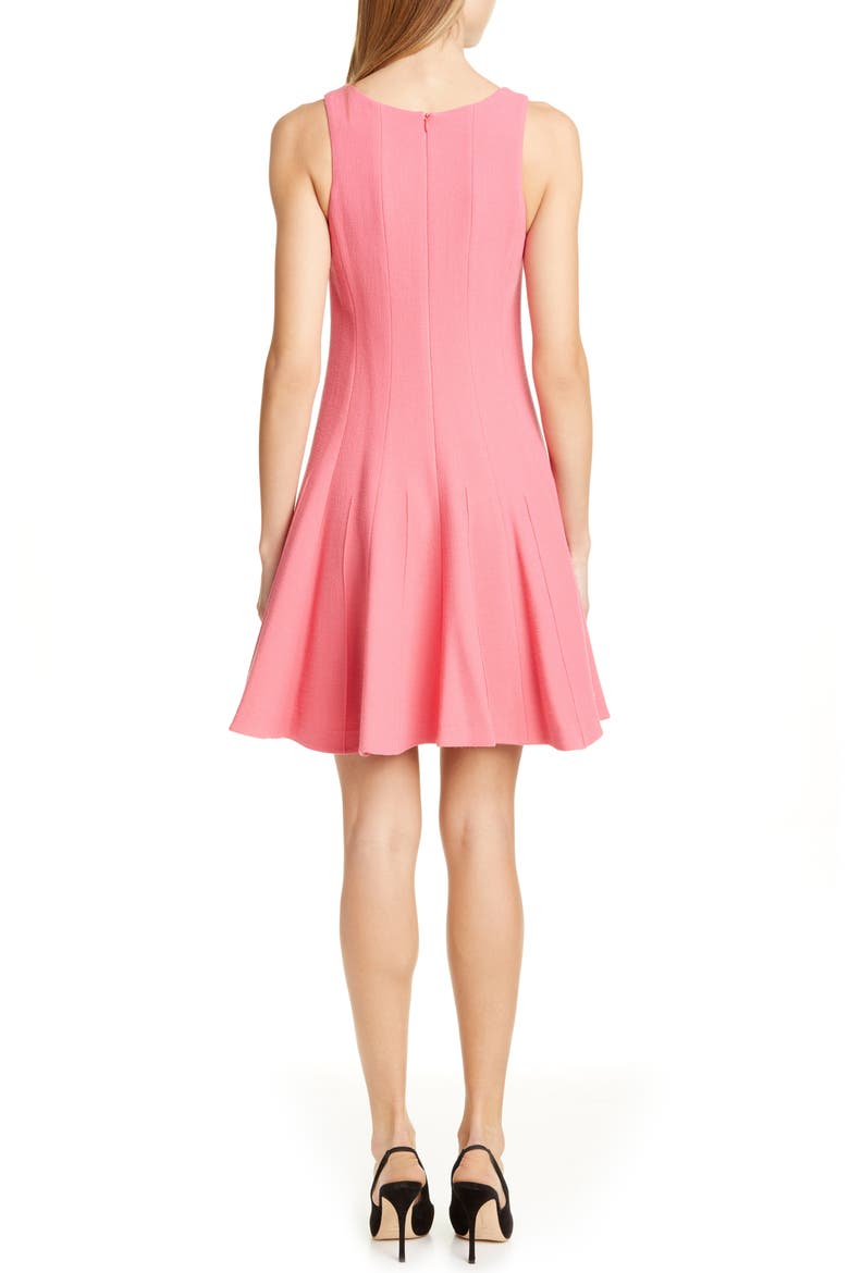 Wool Crepe Fit & Flare Dress, Alternate, color, STRAWBERRY