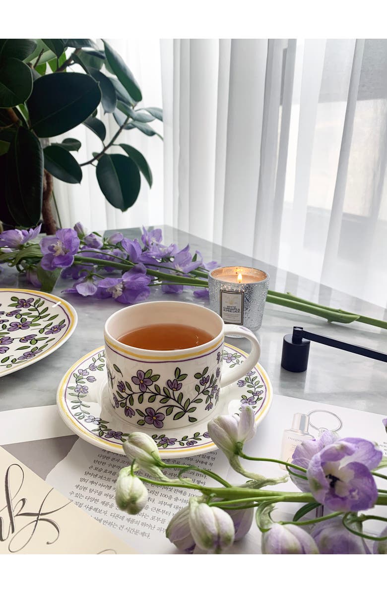 Twig New York Heritage Forget Me Not Cup and Saucer, Alternate, color, Multi