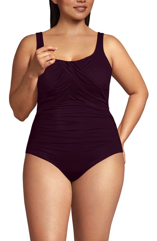 Lands' End Slender Suit Carmela One Piece Swimsuit