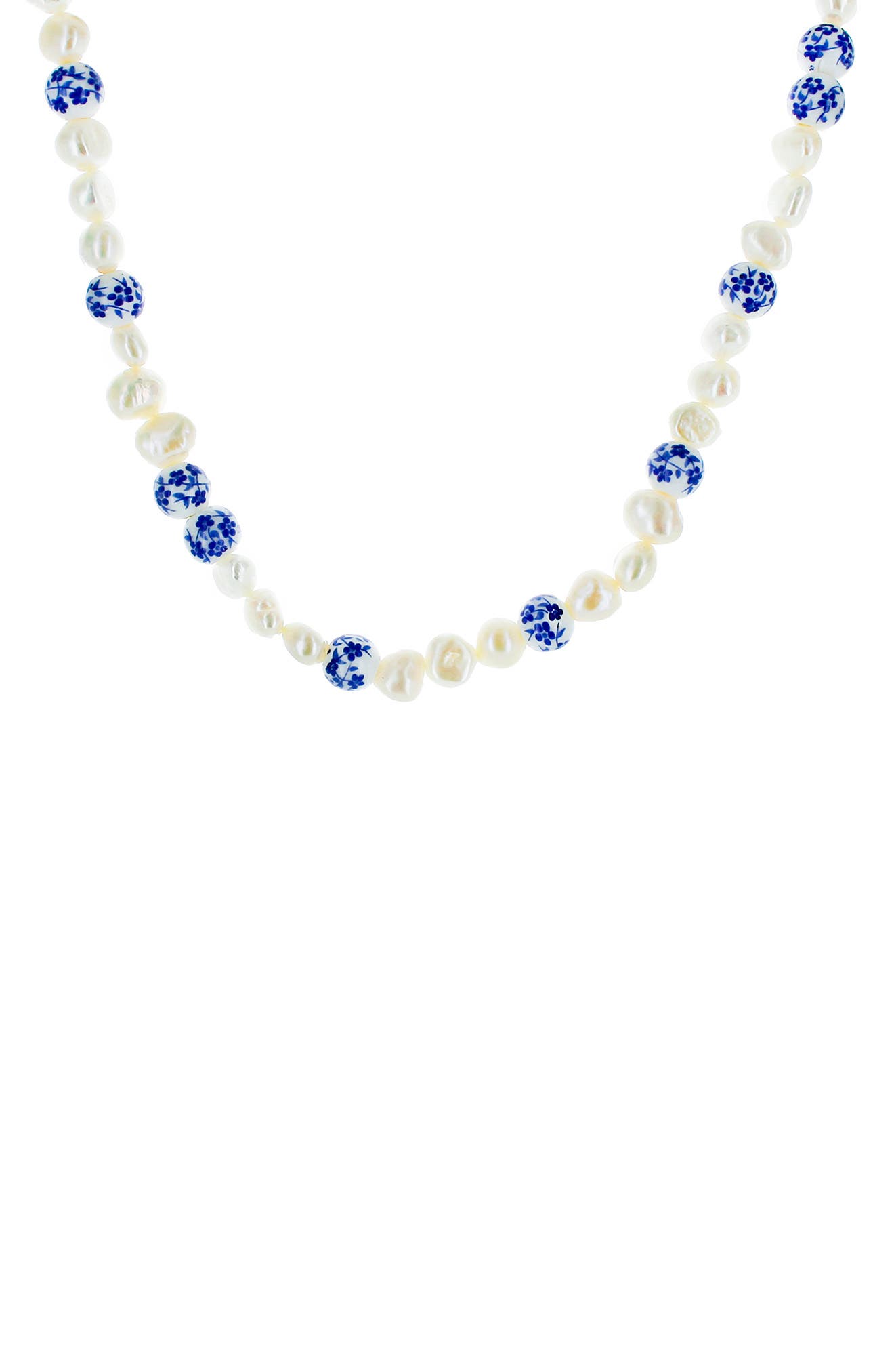 Panacea Blue Stone & Cultured Pearl Strand Necklace (Women) | Nordstromrack