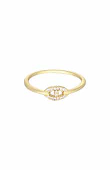 Adornia 14K Gold Plated Cubic Zirconia Mariner Link Ring