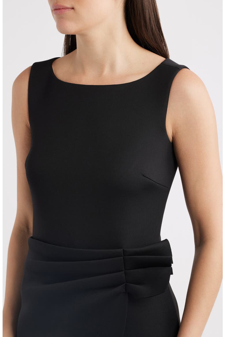 Pleat Sheath Dress, Alternate, color, ANNE BLACK
