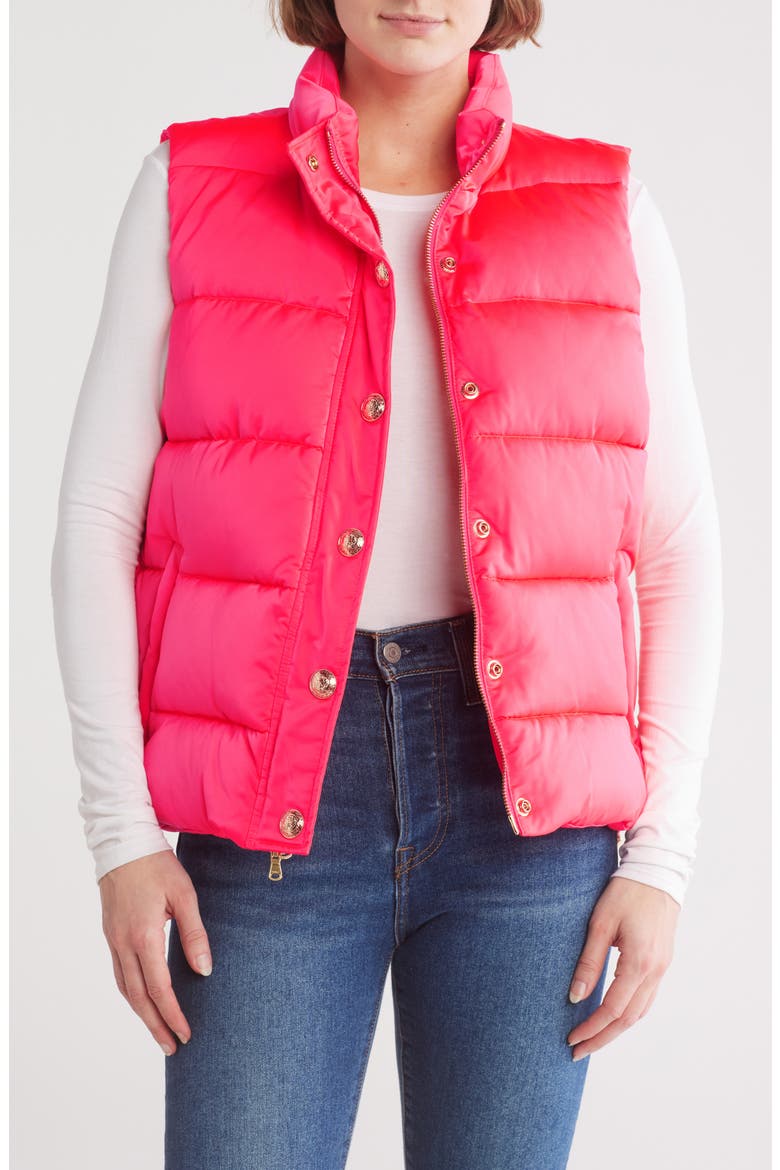 Rae Puffer Vest, Main, color, NEON CORAL