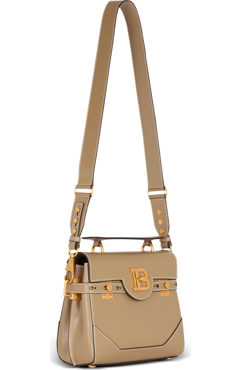 Balmain B-Buzz 23 Leather Top Handle Bag, Alternate, color,