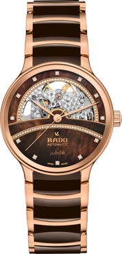 RADO Centrix Open Heart Superjubile Diamond Bracelet Watch, 35mm