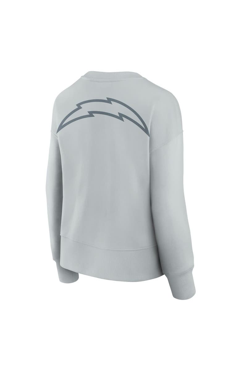 FANATICS Women's Fanatics  Gray Los Angeles Chargers Elements Pullover Sweatshirt, Alternate, color, Gray