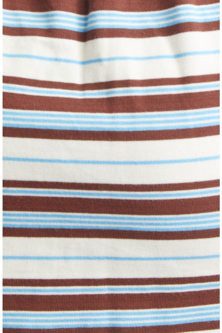 Nadine Striped Cotton Miniskirt, Alternate, color, CHOCOLATE MULTI STRIPE