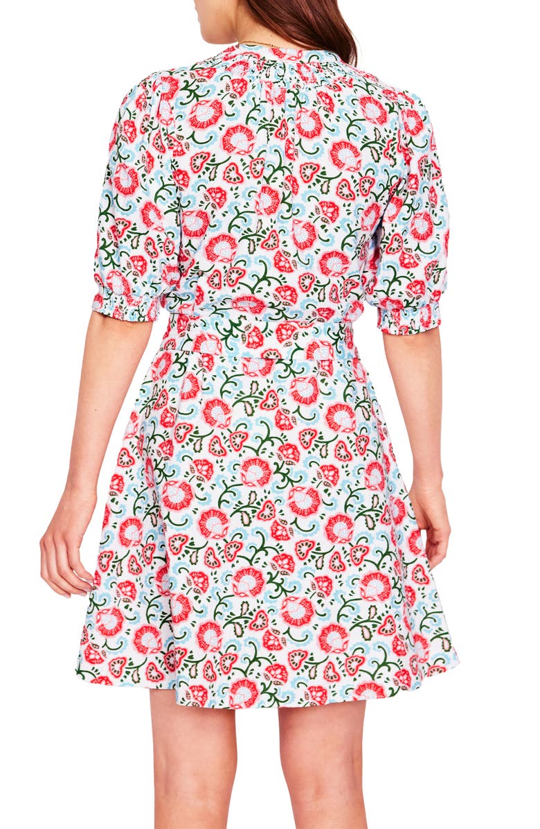 Boden Ada Floral Double Cloth Cotton Shirtdress, Alternate, color, 