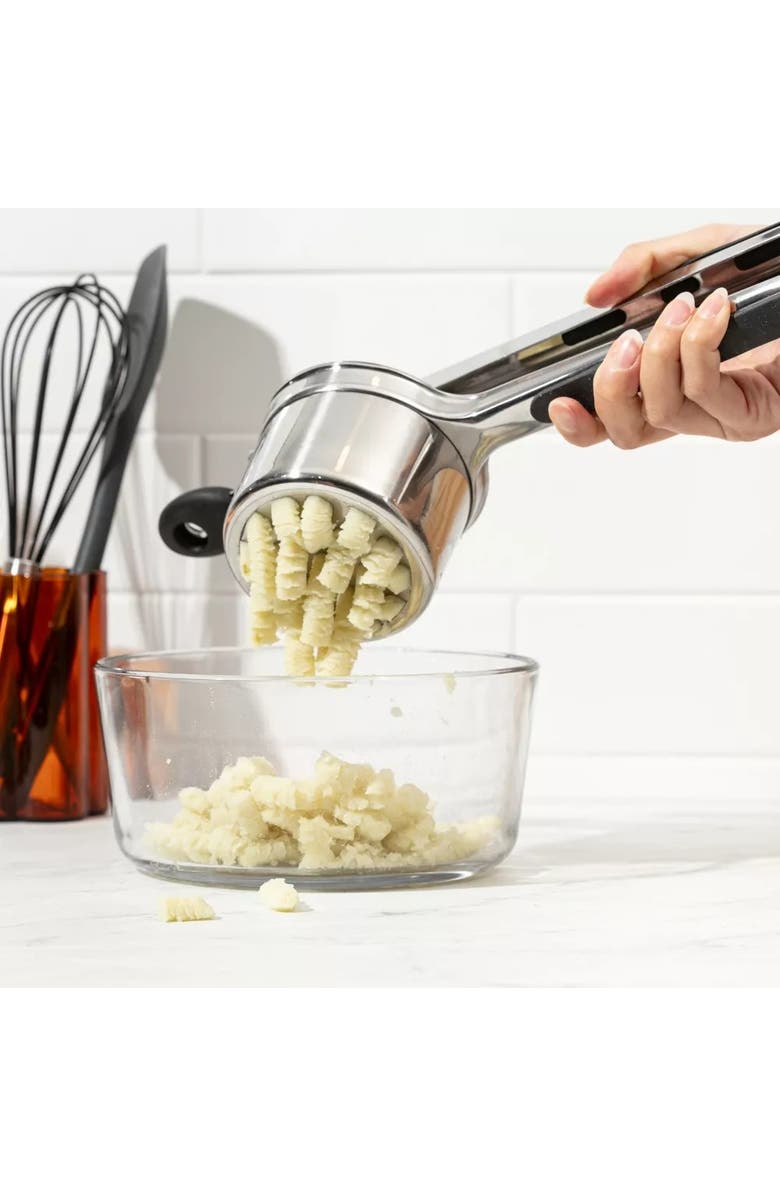 Luminuxe Stainless Steel Potato Ricer 15 Ounce Heavy Duty Masher Nonslip Handle, Alternate, color, 