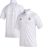 adidas Men's adidas White Texas A&M Aggies Ol' Sarge Sideline Short Sleeve Quarter-Zip Pullover Top
