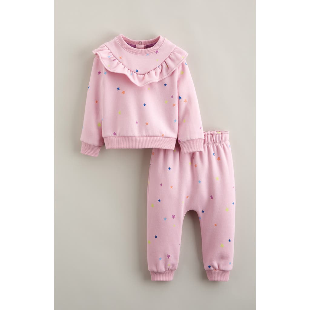 Tucker + Tate Ruffle Fleece Sweatshirt & Joggers Set In Pink
