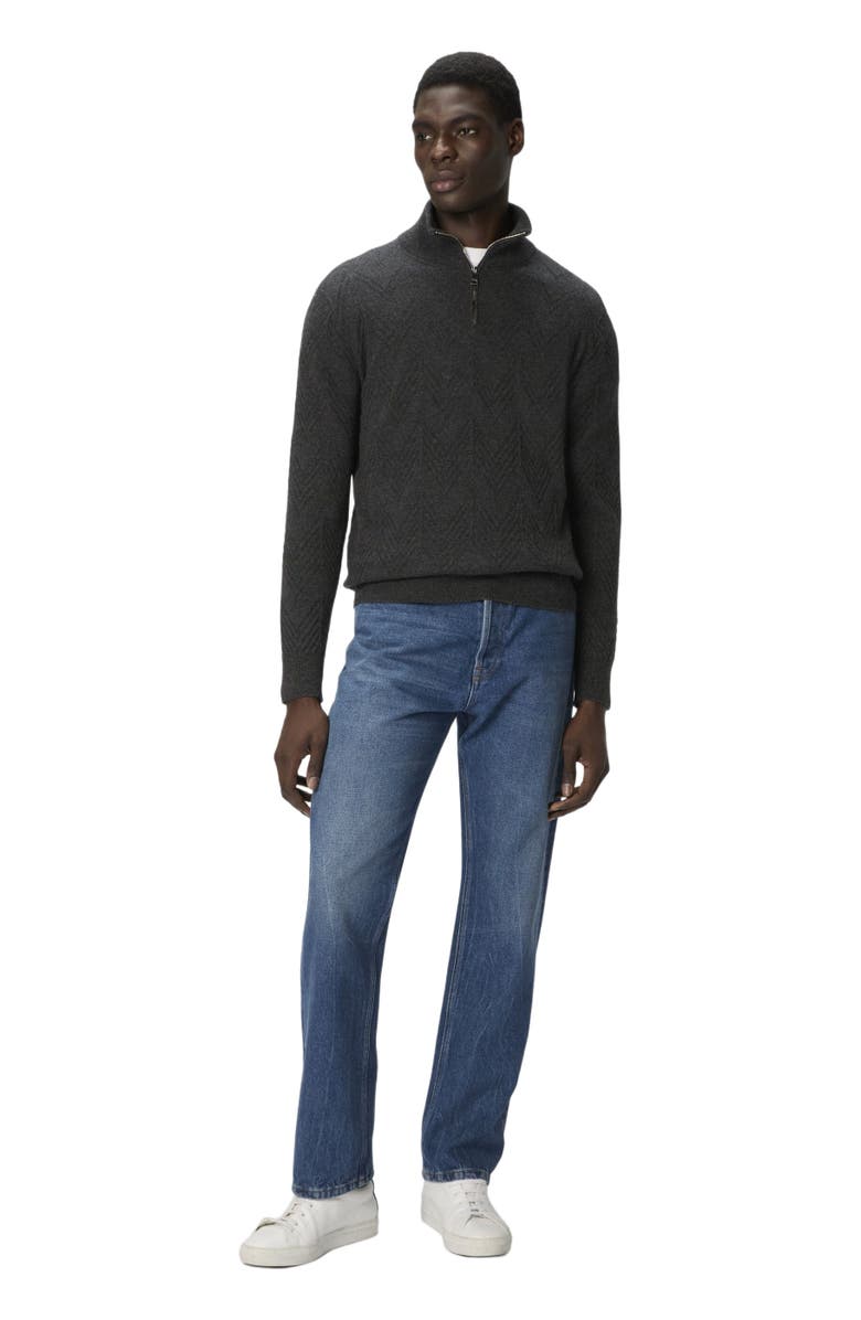 Missoni Half-zip Sweater With Tone-on-tone Zigzag Pattern, Main, color, Grey