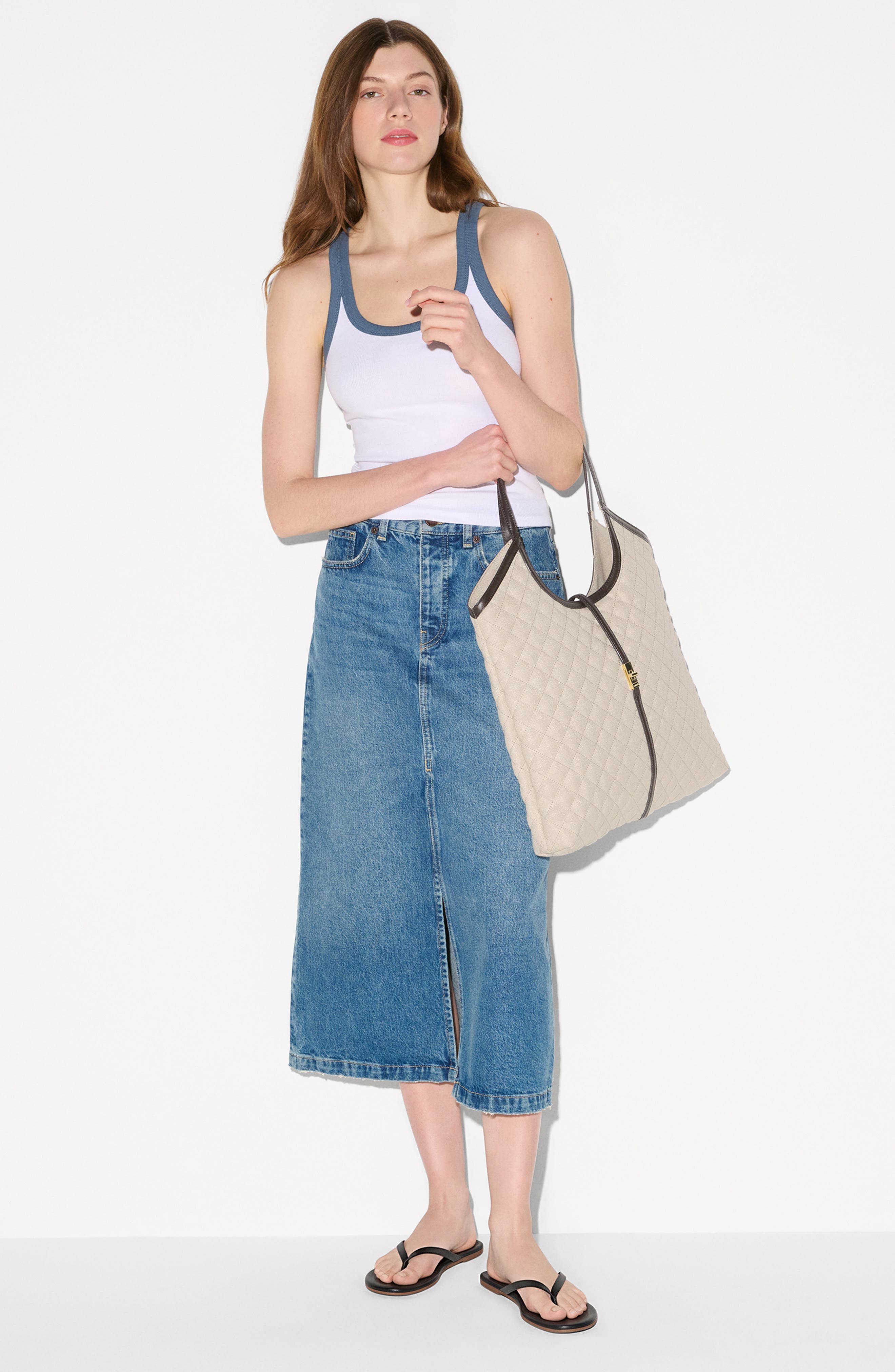 Large Astor Quilted Nylon Hobo Bag, Alternate, color, SANDY LINEN