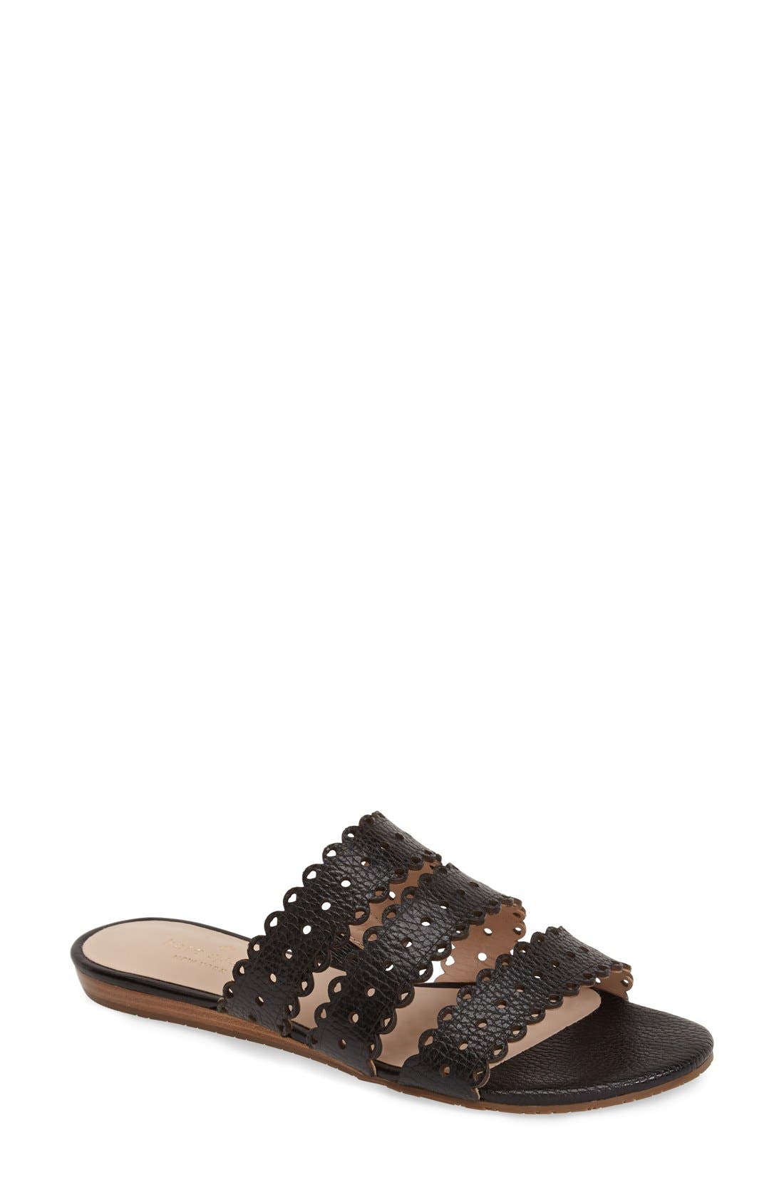 Kate Spade New York 'brittany' leather flat sandal, Main, color, 