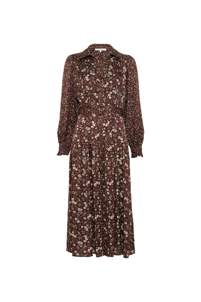 Lolita Long Sleeve Shirt Dress, Alternate, color, Brown