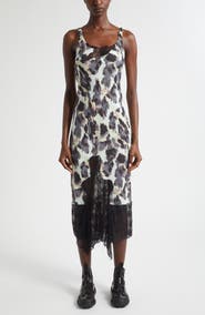 Collina Strada Anemone Satin & Lace Tank Dress