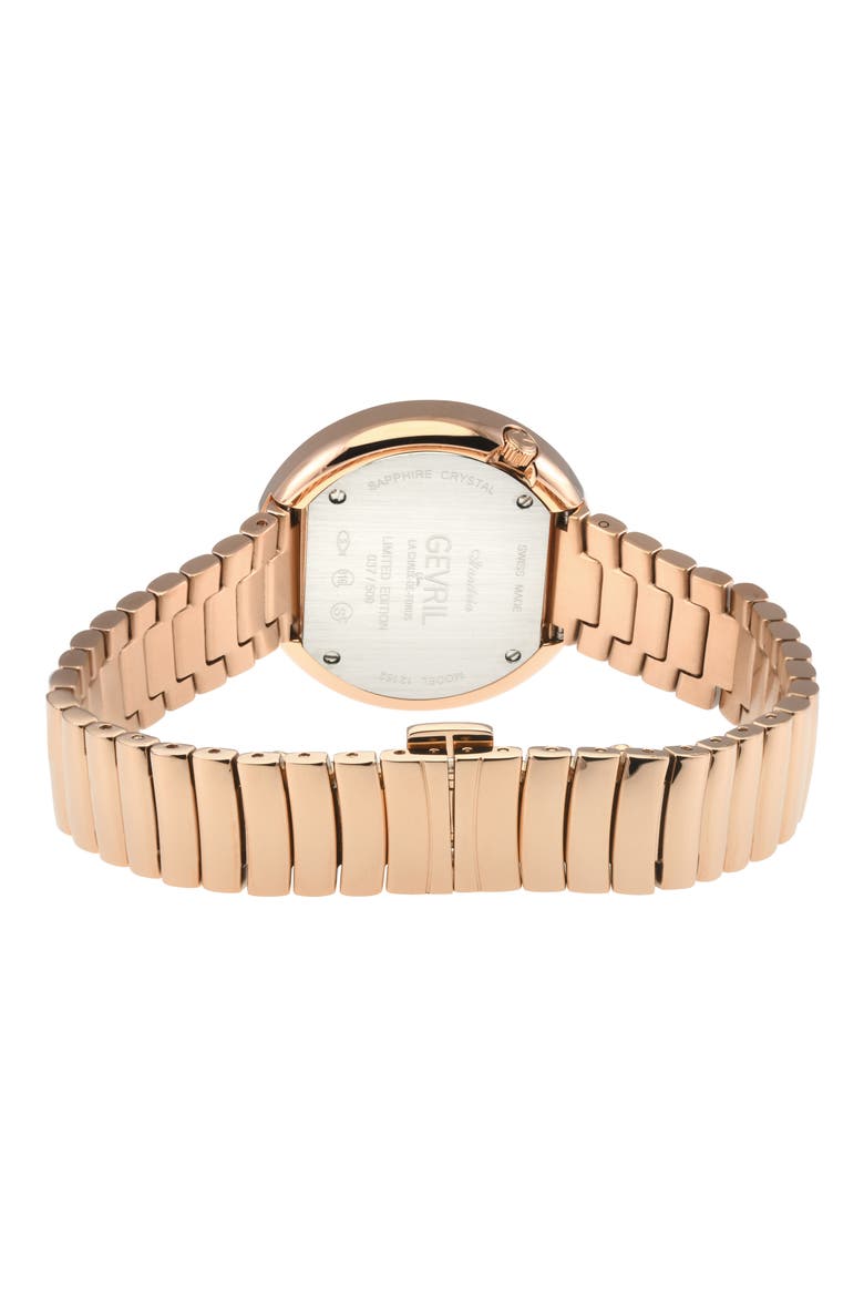 Gandria Diamond Bracelet Watch, 36mm - 0.5ct., Alternate, color, IP ROSE