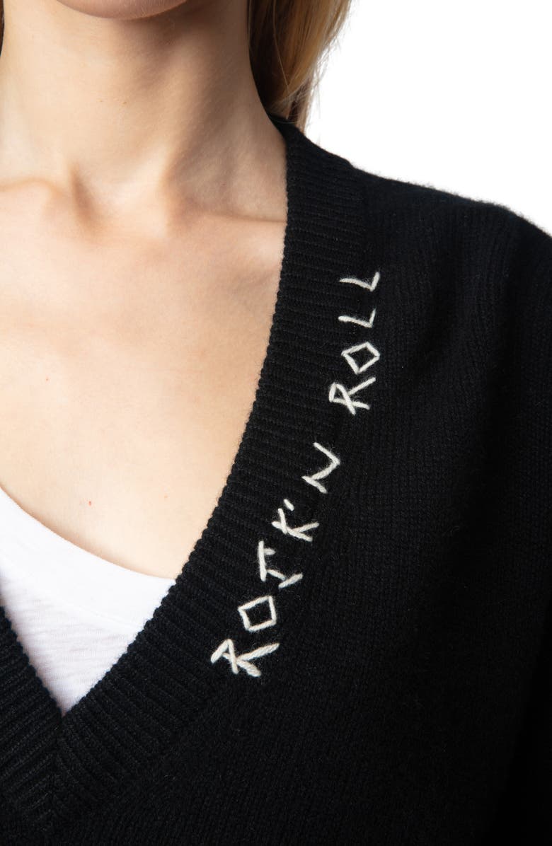 Zadig & Voltaire Miky R&R Cashmere Sweater, Alternate, color, 