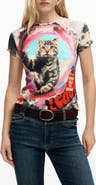 Desigual Print Stretch Cotton T-Shirt