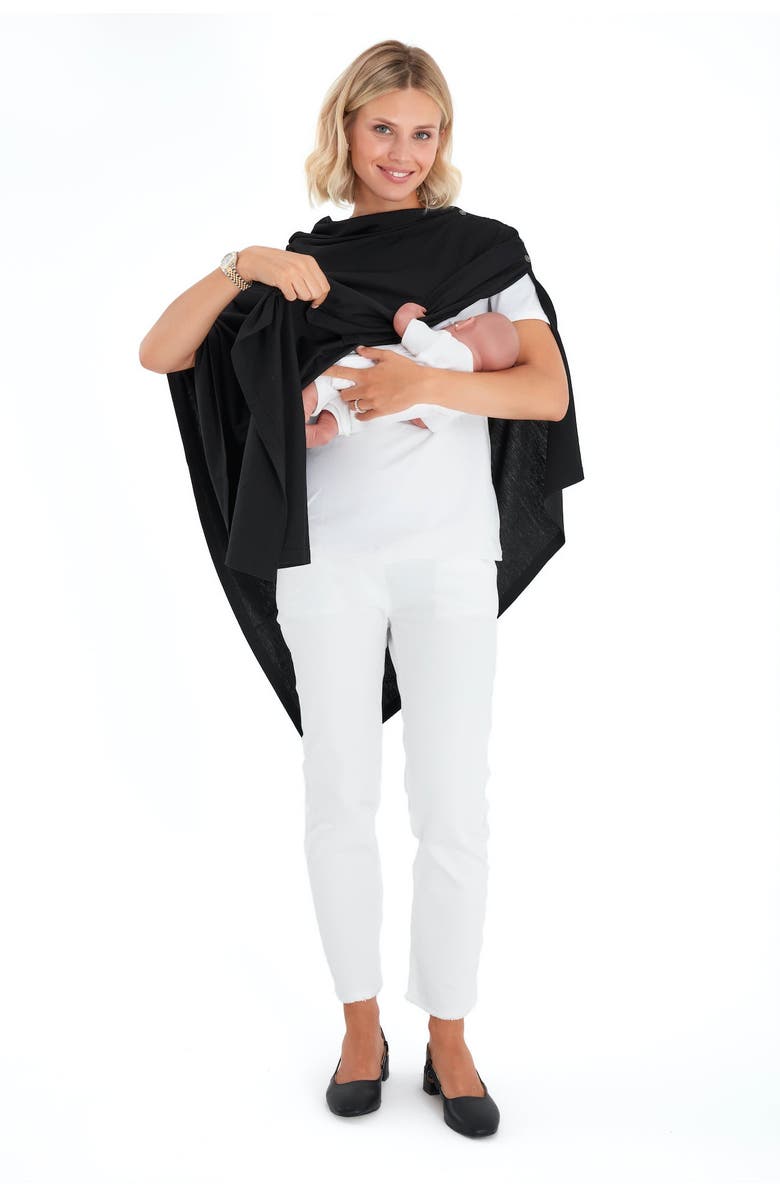 Accouchée Four in One Multipurpose Supreme Cotton Cape, Alternate, color, Black