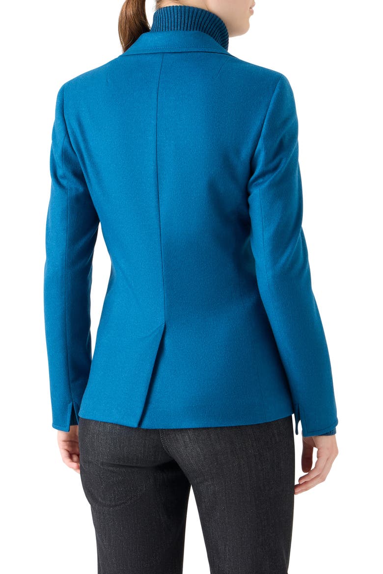 Single Breasted Wool Blazer, Alternate, color, TEAL