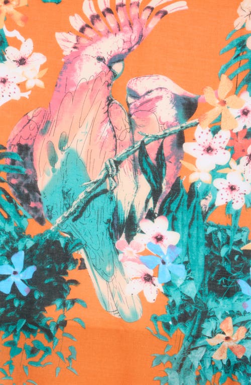 Area Stars Flower Print Scarf In Multi