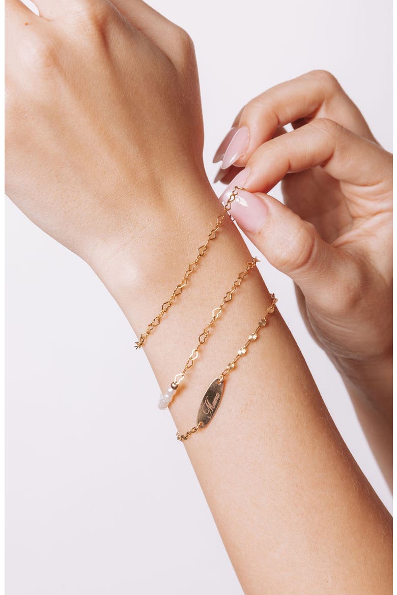 Mandy Heart Charm Bracelet, Alternate, color, GOLD