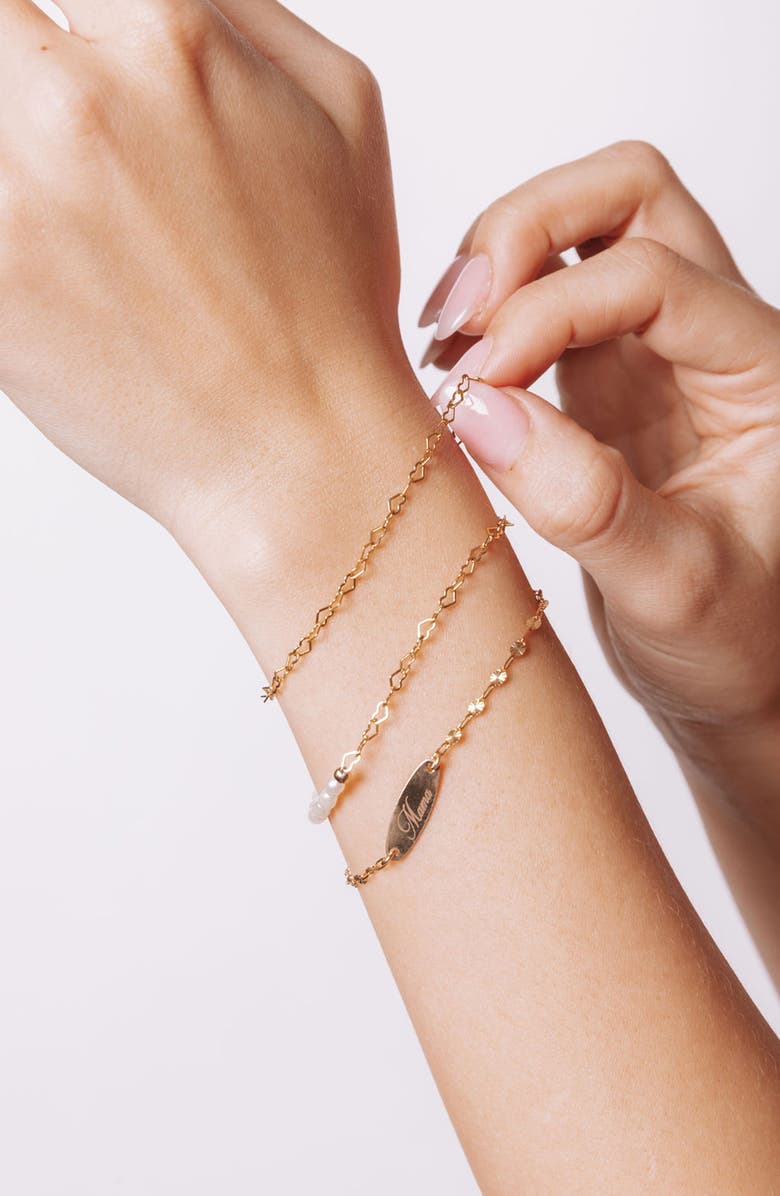 Set & Stones Mandy Heart Charm Bracelet, Alternate, color, Gold