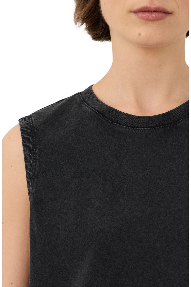 Organic Cotton Vintage Jersey Relaxed Tank, Alternate, color, Washed Black