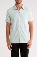 Calvin Klein Stripe Classic Fit Short Sleeve Button-Up Shirt