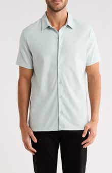 Calvin Klein Stripe Classic Fit Short Sleeve Button-Up Shirt