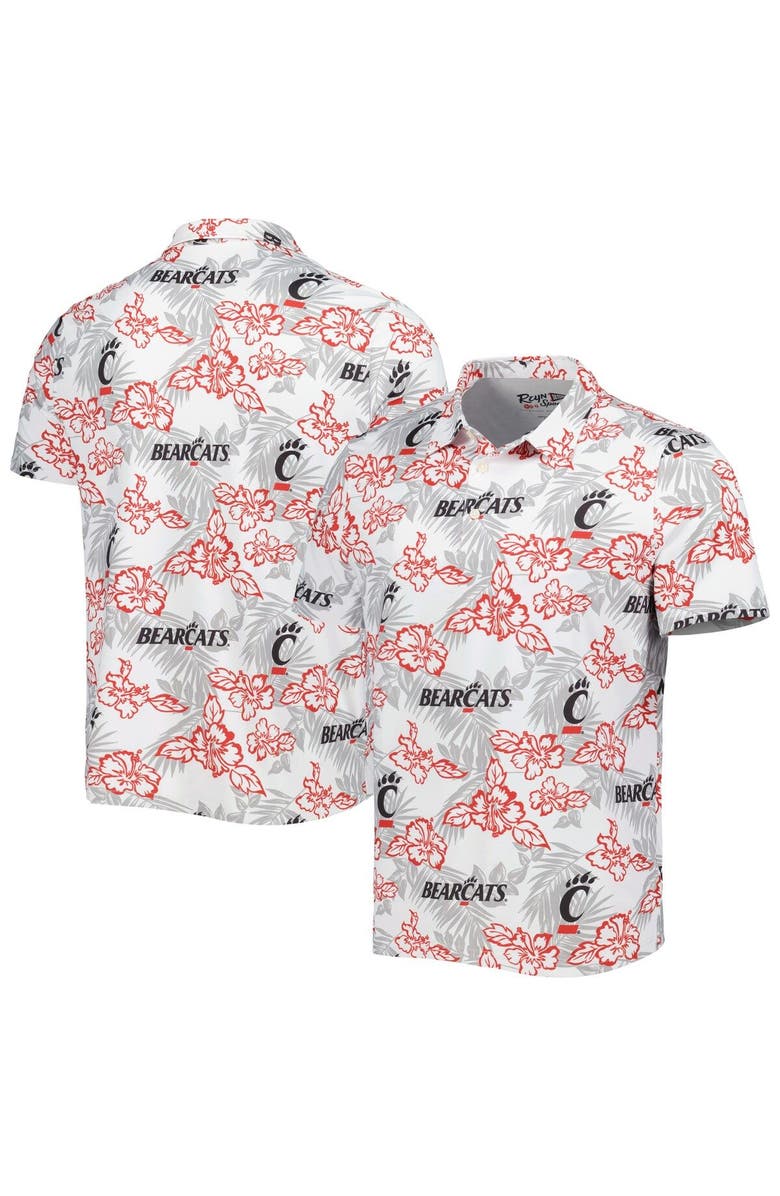 Reyn Spooner Men's Reyn Spooner White Cincinnati Bearcats Performance Polo, Main, color, 
