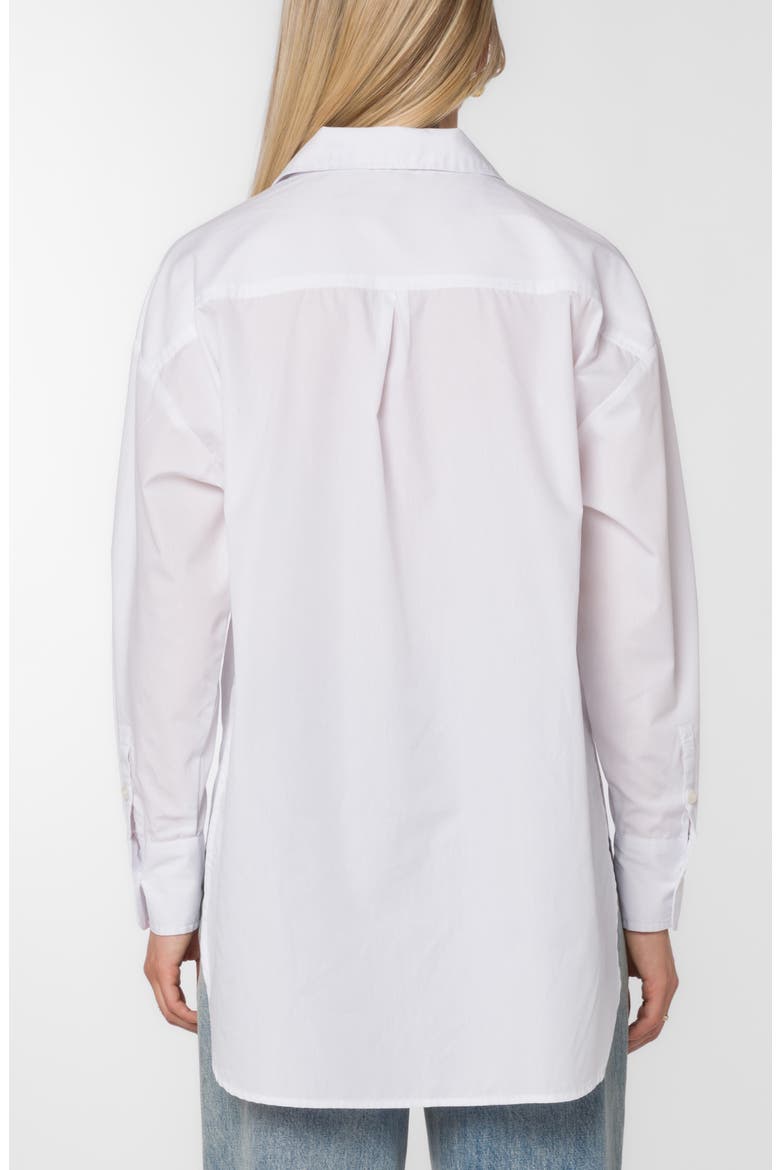 Waylon Oversize Cotton Blend Button-Up Shirt, Alternate, color, OPTIC WHITE