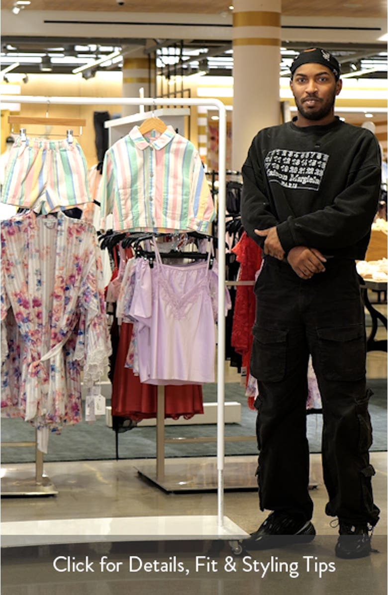 Kids' Stripe Cotton Snap-Up Jacket & Shorts Set, sales video thumbnail