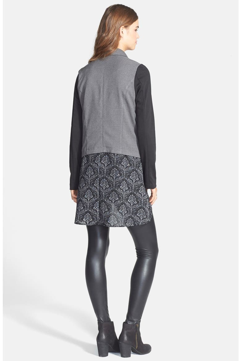 Faux Leather Leggings, Alternate, color, BLACK