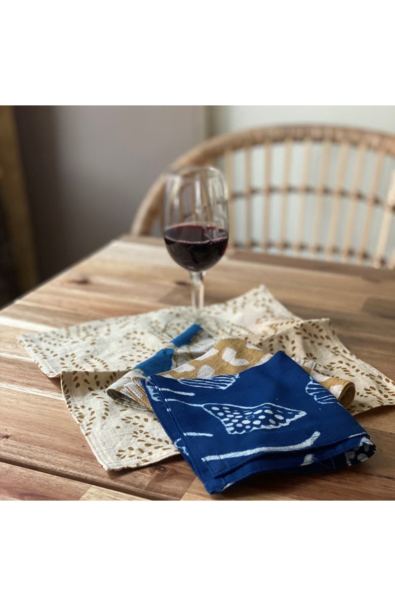 Ichcha Reusable Cotton Cocktail Napkins 8x8 in, Alternate, color, Multi