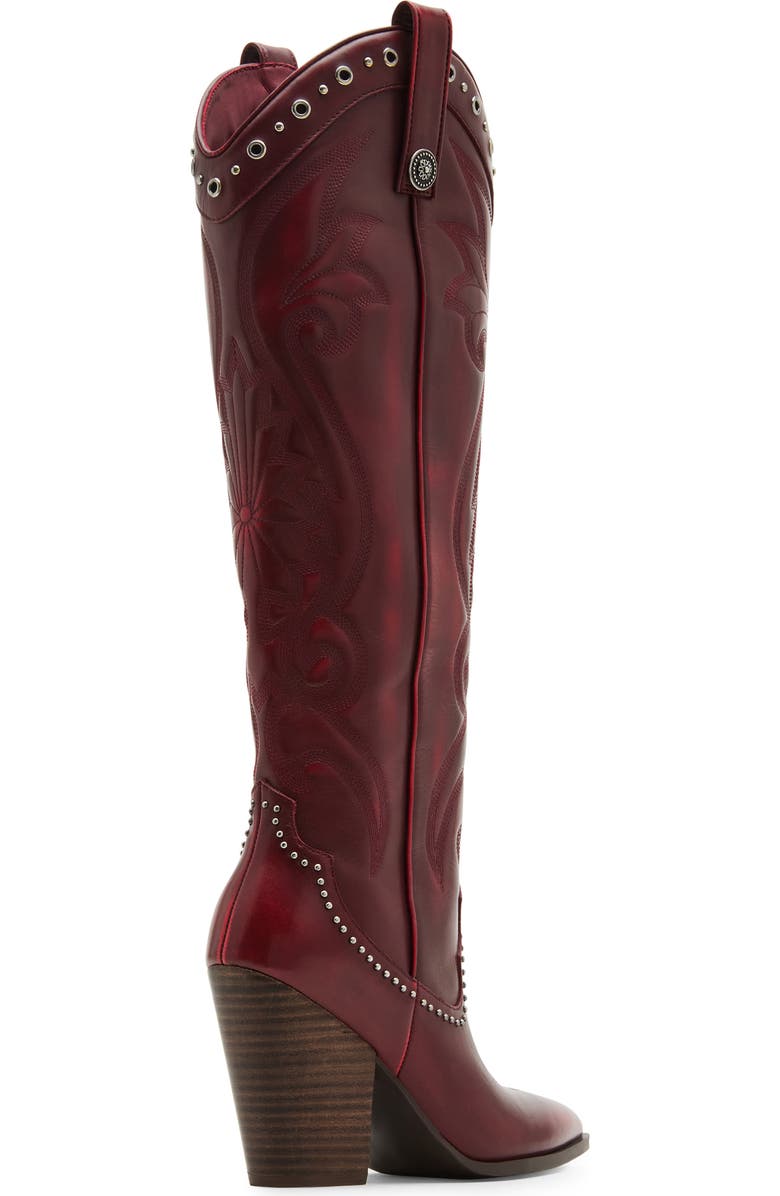 Steve Madden Lasso Knee High Boot, Alternate, color, Red Distressed