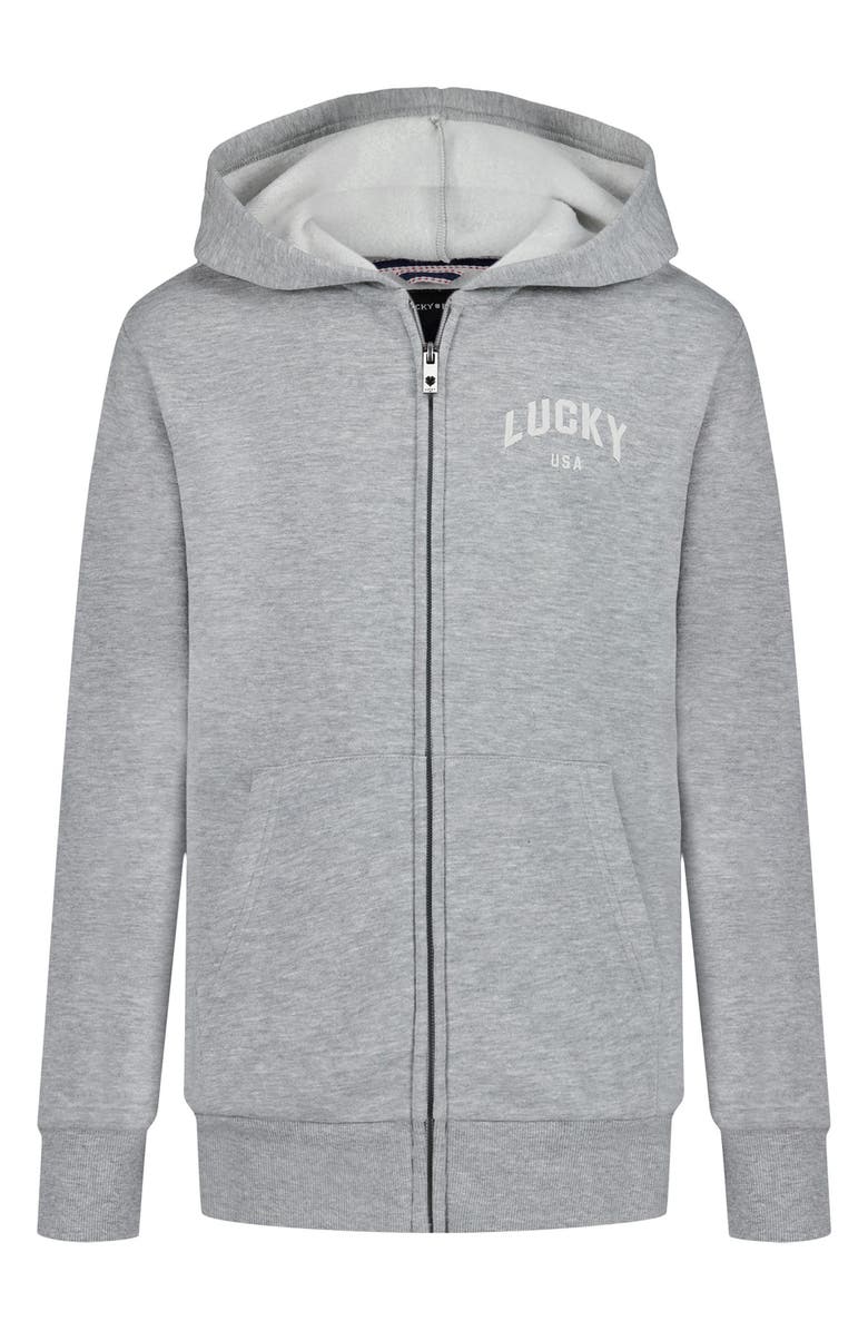 Lucky Brand Kids' Zip Hoodie, Main, color, 