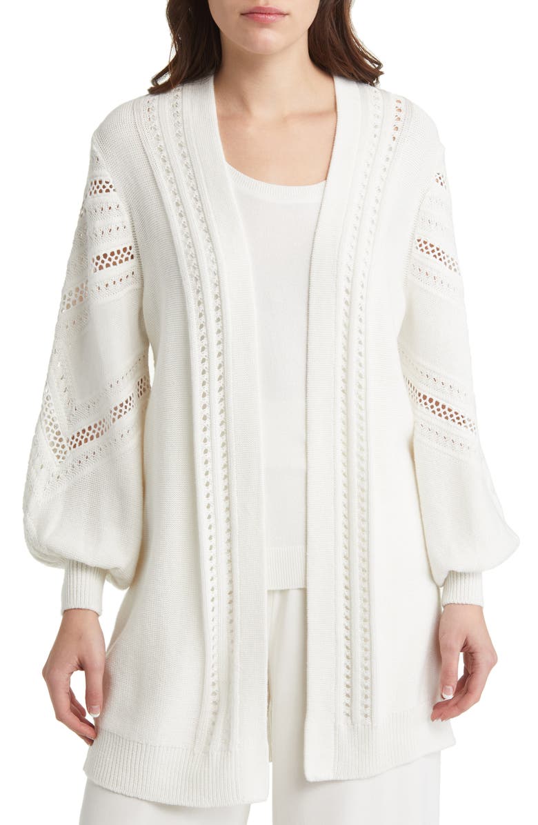 KOBI HALPERIN Tatum Linen Blend Open Stitch Sweater, Main, color,