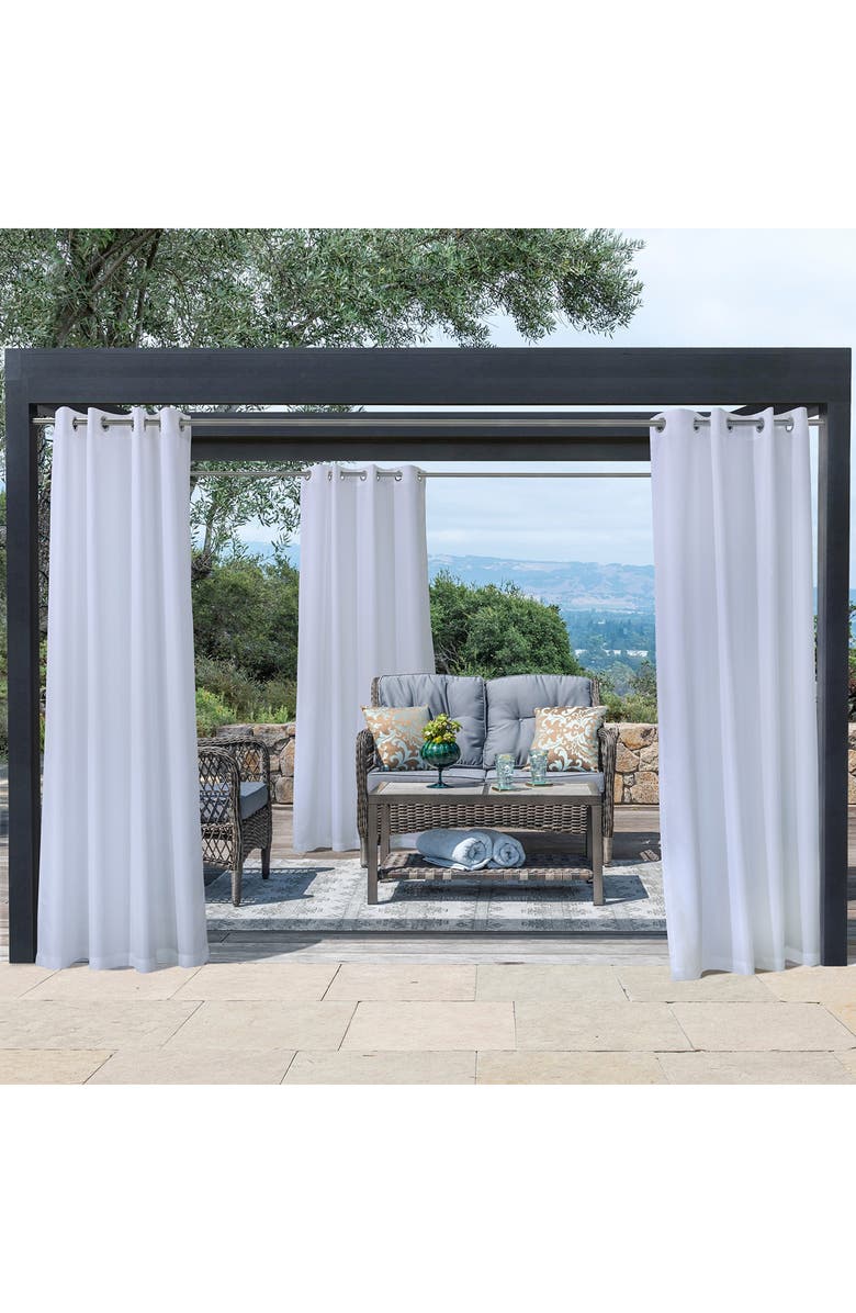 Outdoor Decor by Commonwealth Outdoor Grommet Window Panel, Alternate, color, White