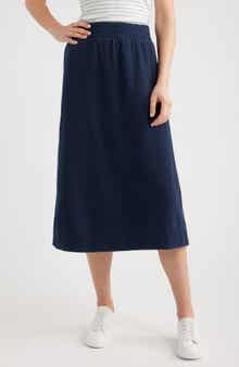 Jetset Cotton Blend Knit Midi Skirt