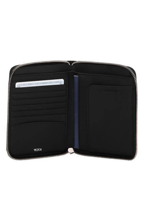 Tumi Belden Zip Around Leather Passport Case In Black