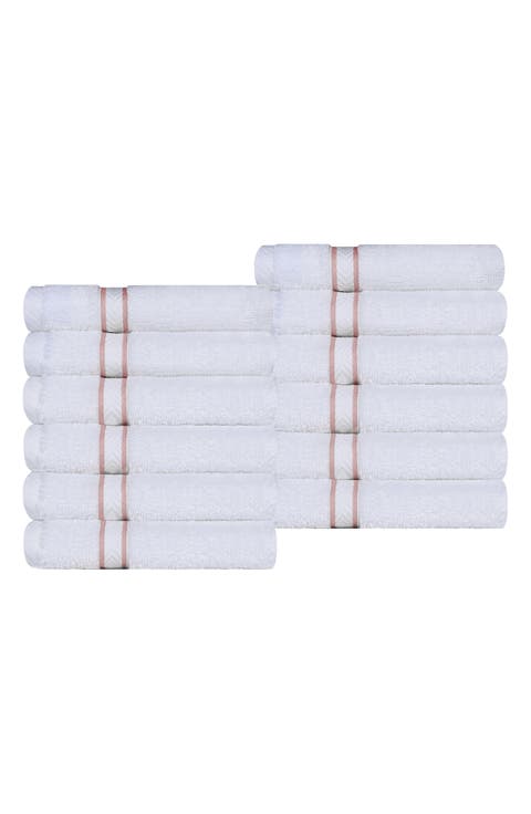 12-Piece Turkish Cotton Washcloths