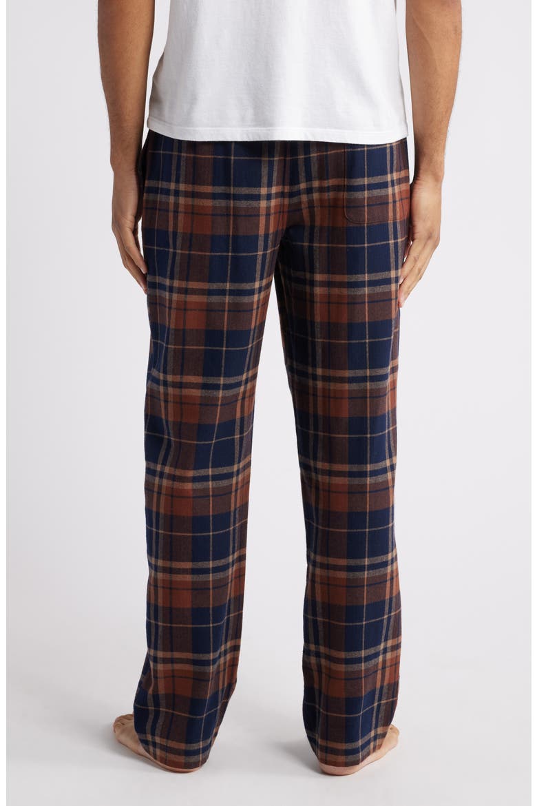 Country Flannel Pajama Pants, Alternate, color, NAVY/ BROWN