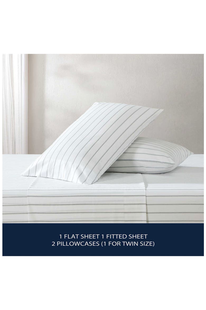 Skipper's Island 200-Thread Count Cotton Percale Sheet Set, Alternate, color, MEDIUM / DARK GREEN