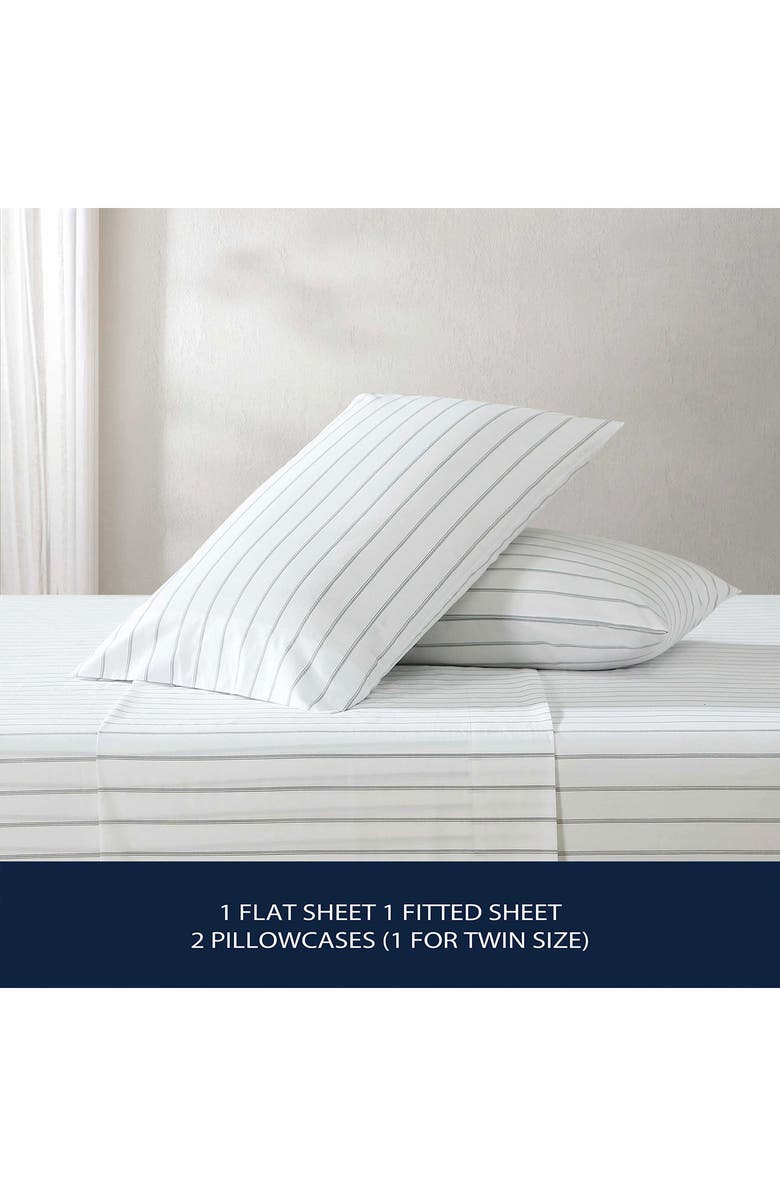 Nautica Skipper's Island 200-Thread Count Cotton Percale Sheet Set, Alternate, color, Medium / Dark Green