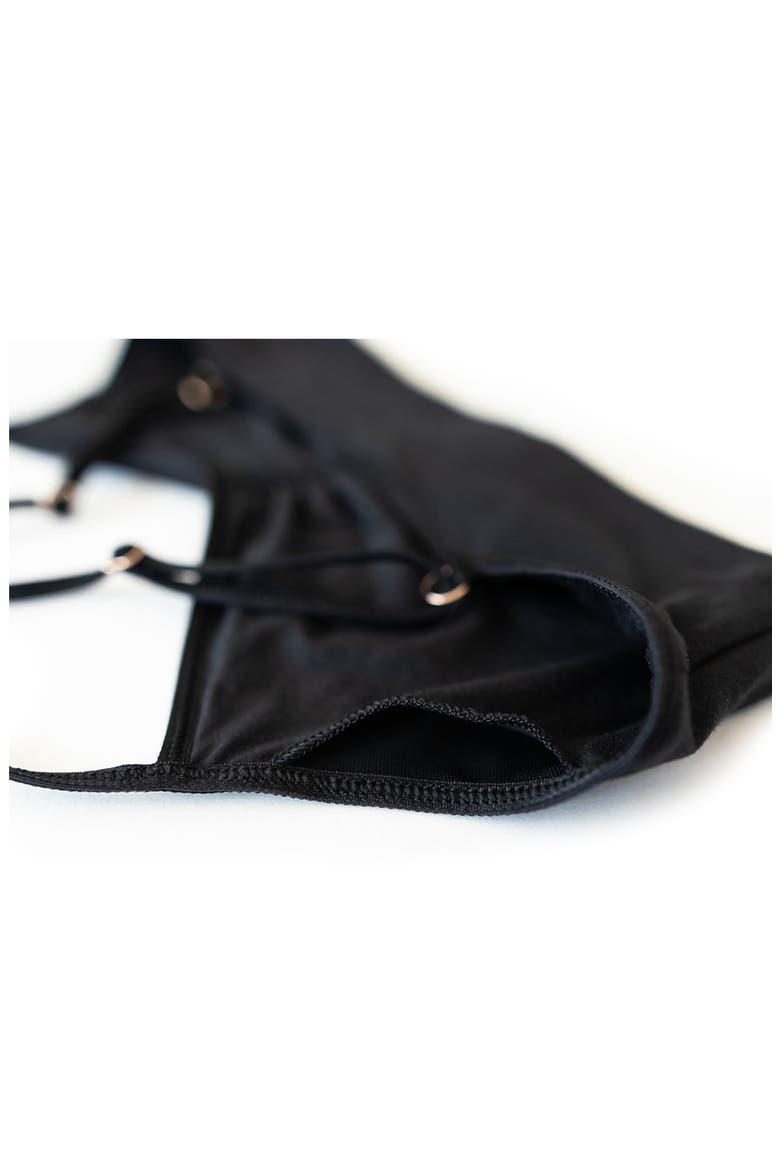 Astrid Pocketed Bralette, Alternate, color, BLACK