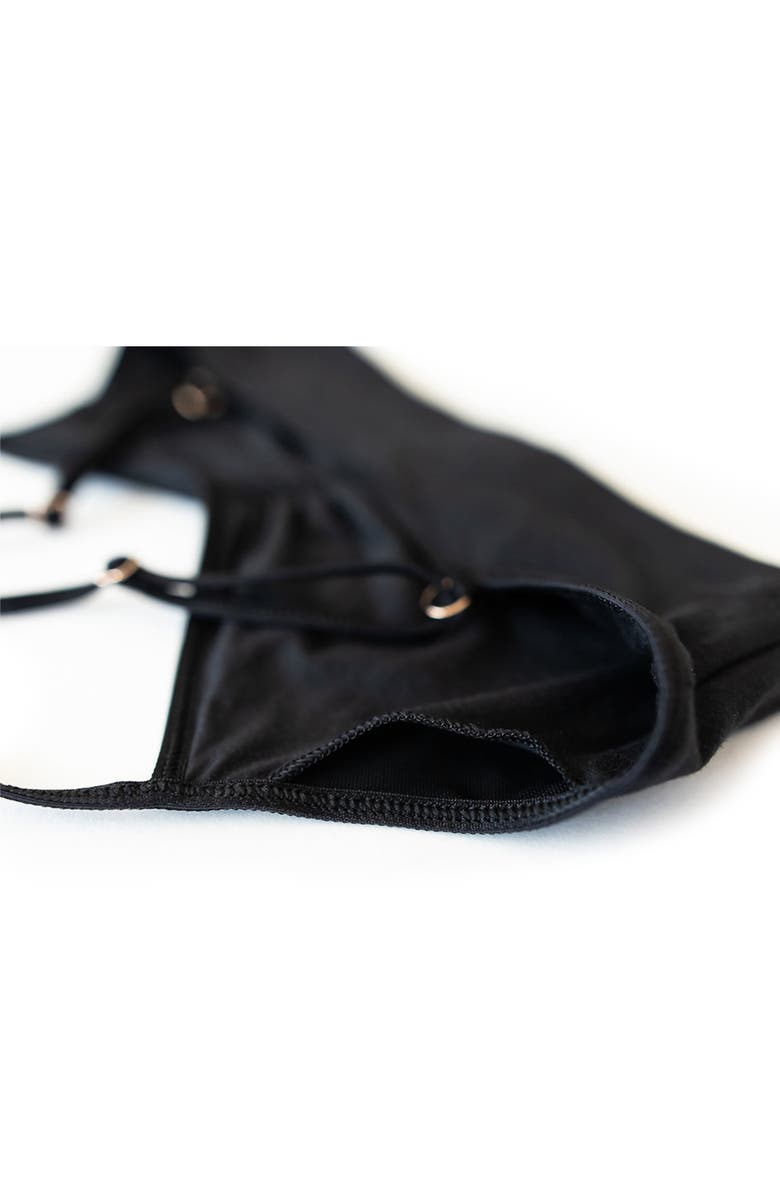 Everviolet Astrid Pocketed Bralette, Alternate, color, Black